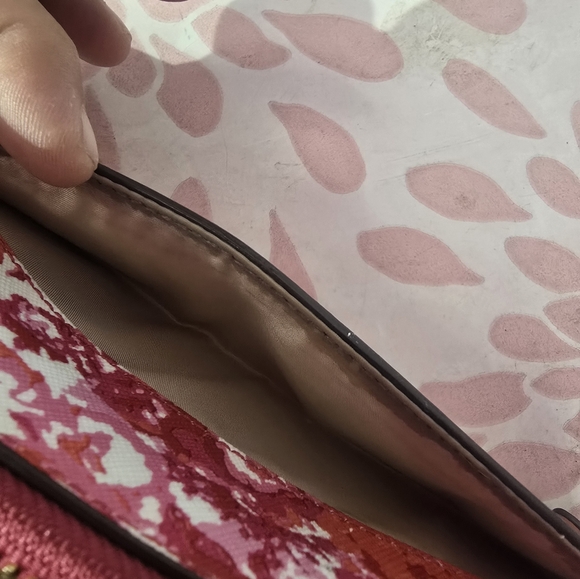 Coach Pink and Red Floral Women's Peyton Wallet - Picture 3 of 6